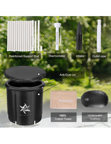 Baño de Hielo Inflable DEALNASTAR 333L Portátil y Duradero