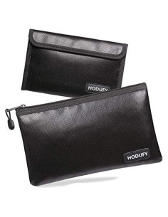Bolsa de Dinero a Prueba de Fuego Hodufy 26.9x17.0cm Negra