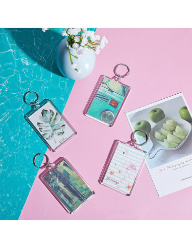 Llave de marco de fotos acrílico Inbagi 12 piezas blanco