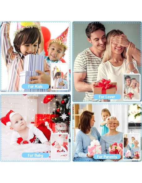 Llave de marco de fotos acrílico Inbagi 12 piezas blanco