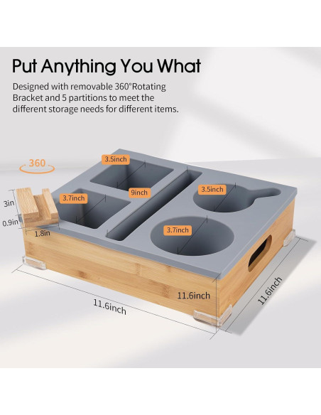 Bandeja para Sofá XpiriLab con Soporte para Taza y Snacks