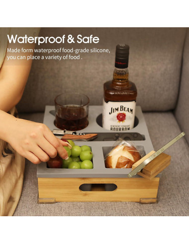 Bandeja para Sofá XpiriLab con Soporte para Taza y Snacks