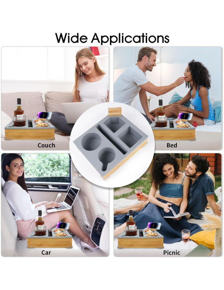 Bandeja para Sofá XpiriLab con Soporte para Taza y Snacks