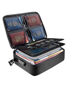 Caja de Documentos a Prueba de Fuego BALEINE 15x11x4 Negro