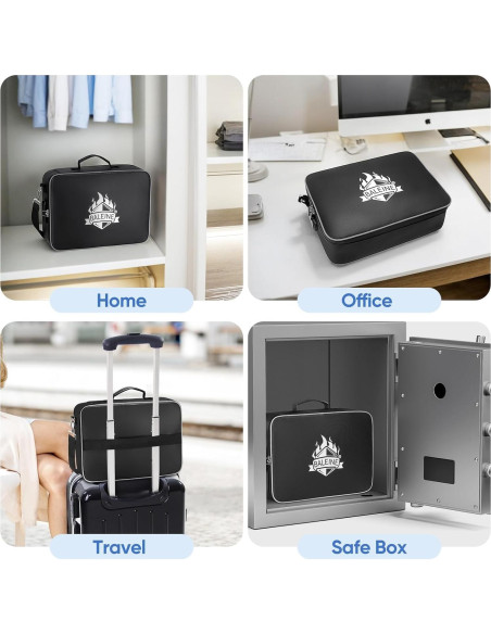 Caja de Documentos a Prueba de Fuego BALEINE 15x11x4 Negro