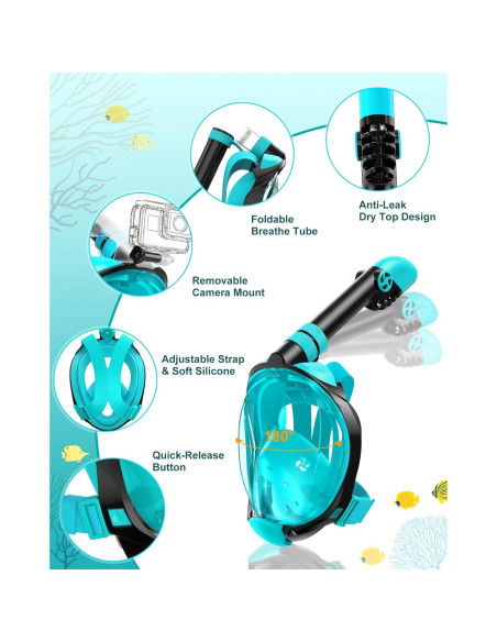 Equipo de Snorkel Viginsul para Niños con Aletas Ajustables