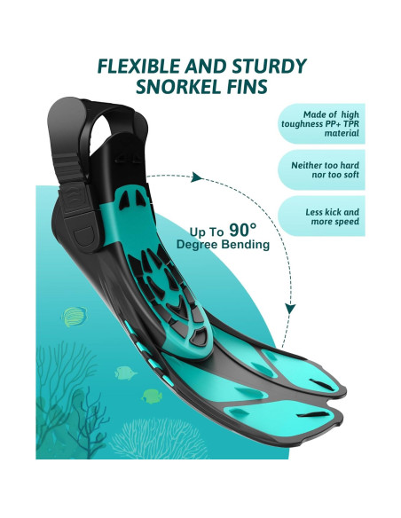 Equipo de Snorkel Viginsul para Niños con Aletas Ajustables