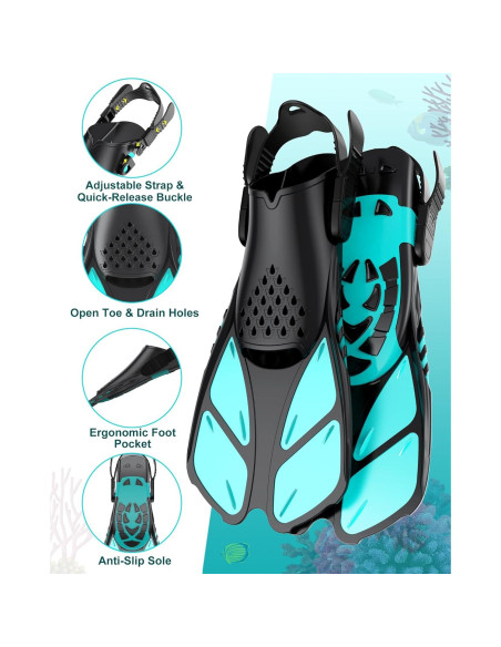 Equipo de Snorkel Viginsul para Niños con Aletas Ajustables