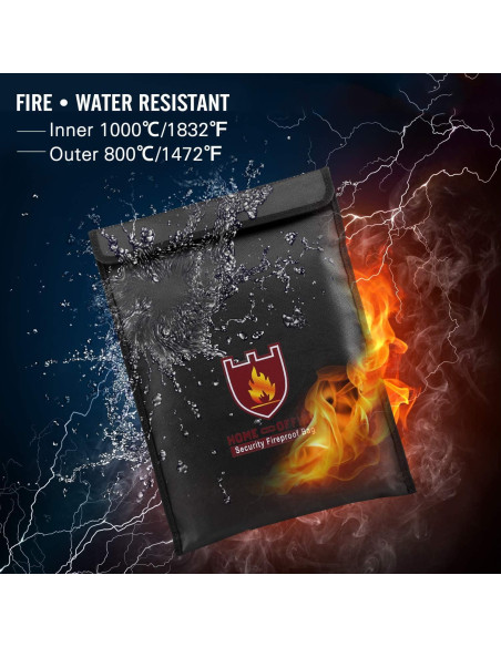 Bolsa a Prueba de Fuego MoKo 38x28cm Resistente al Agua