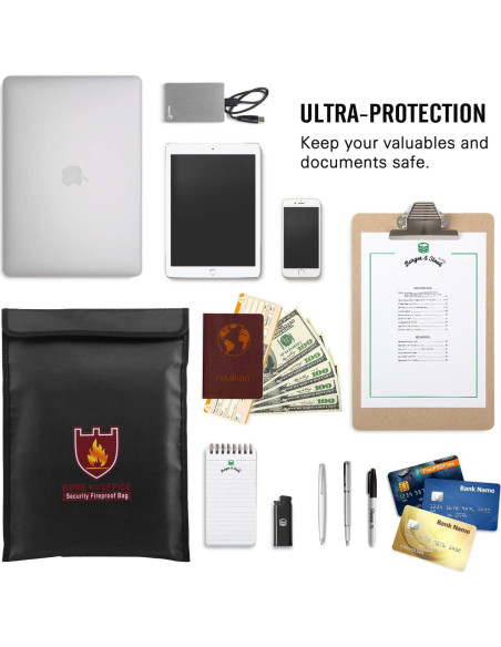 Bolsa a Prueba de Fuego MoKo 38x28cm Resistente al Agua