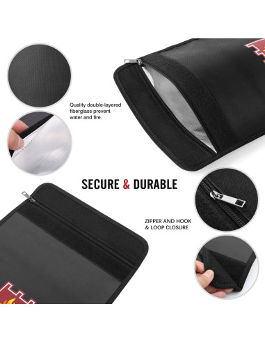 Bolsa a Prueba de Fuego MoKo 38x28cm Resistente al Agua