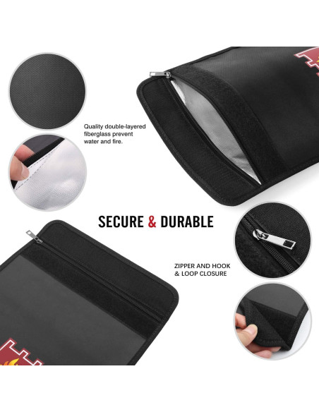 Bolsa a Prueba de Fuego MoKo 38x28cm Resistente al Agua