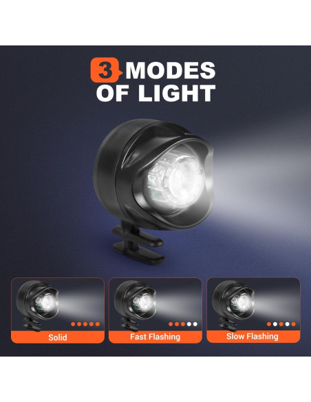 Faros Recargables ADDMOTOR para Crocs 2Pcs IPX5 3 Modos