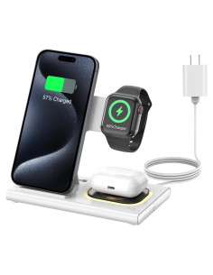 Estación de Carga Plegable 3 en 1 para Apple - Blanco