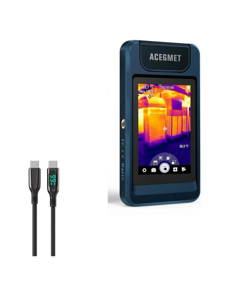 Cable BoxWave USB-C a USB-C 100W con Pantalla LED 182 cm