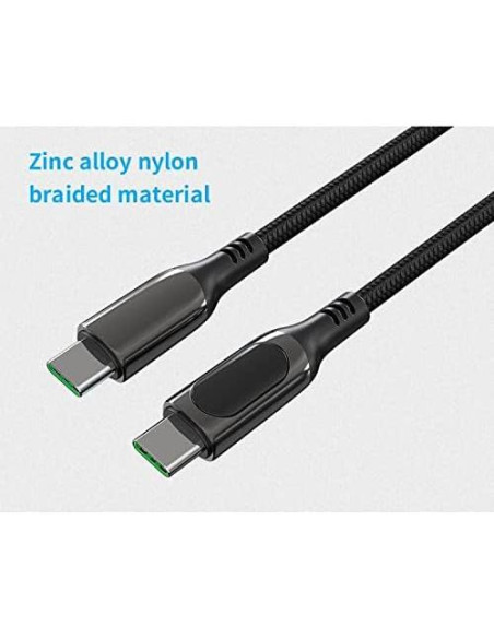 Cable BoxWave USB-C a USB-C 100W con Pantalla LED 182 cm