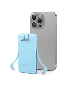 Power Bank miisso 10000mAh con Enchufe Plegable Azul