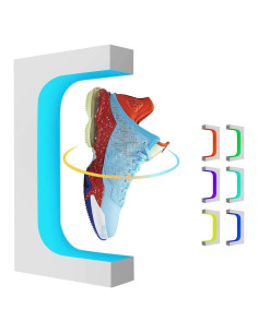 Soporte de Exhibición de Zapatos UVEHAS con Luz LED 360