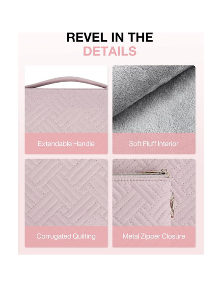 BAGSMART Funda para Laptop 13-14" Rosa Bebé con Accesorios