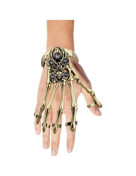 Anillo de esqueleto dorado LUX ACCESORIOS para mujeres Anillo de esqueleto dorado LUX ACCESORIOS para mujeres