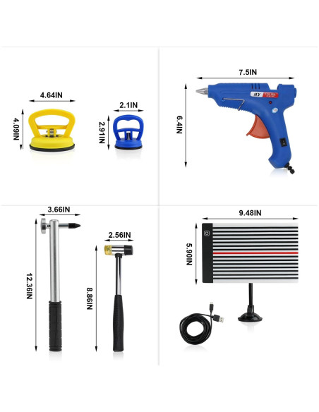 Kit de Eliminación de Abolladuras 128PCS ROADGIVE