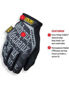 Guantes de Trabajo Mechanix Wear Original Grip Mediano Negro 2
