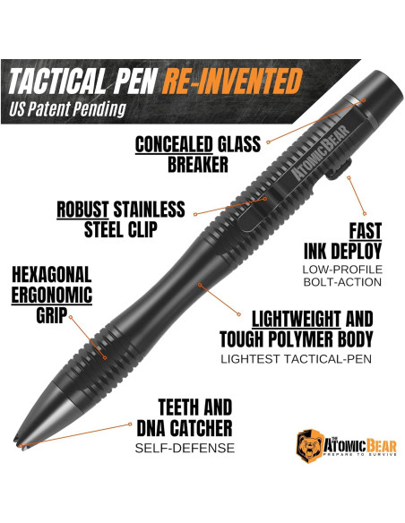 Bolígrafo Táctico The Atomic Bear Stealth Pen Pro - Defensa