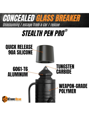 Bolígrafo Táctico The Atomic Bear Stealth Pen Pro - Defensa