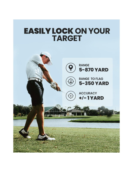Medidor de Distancia de Golf ACEGMET PF2C 870m Recargable
