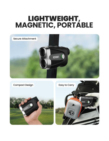 Medidor de Distancia de Golf ACEGMET PF2C 870m Recargable