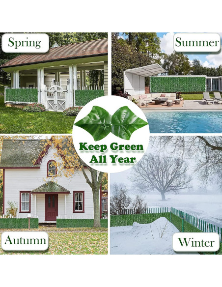 Seto Artificial de Hiedra Bybeton 101,6x406,4 cm Verde