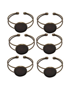Kit de Pulseras DIY Exceart 6 Piezas Cobre 18mm 20mm 25mm