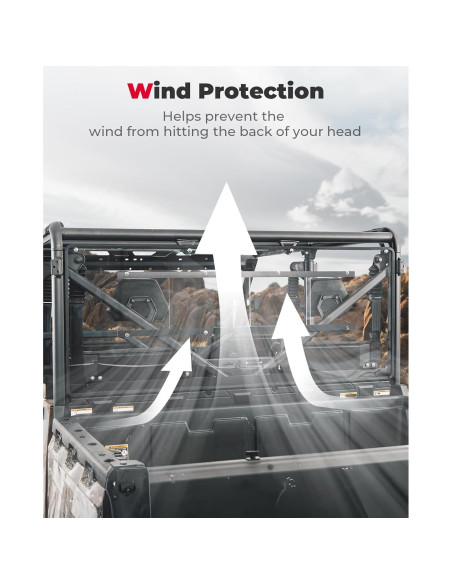 Ventana Trasera KEMIMOTO Ventilada 2 en 1 para CFMOTO UFORCE