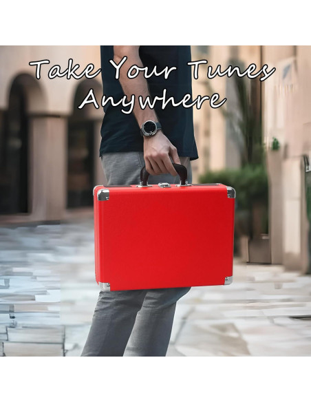 Reproductor de Vinilo VICTRESS TE-001F-RD Bluetooth Rojo