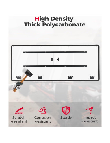 Ventana Trasera KEMIMOTO Ventilada 2 en 1 para CFMOTO UFORCE