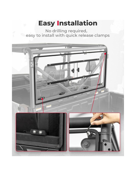 Ventana Trasera KEMIMOTO Ventilada 2 en 1 para CFMOTO UFORCE