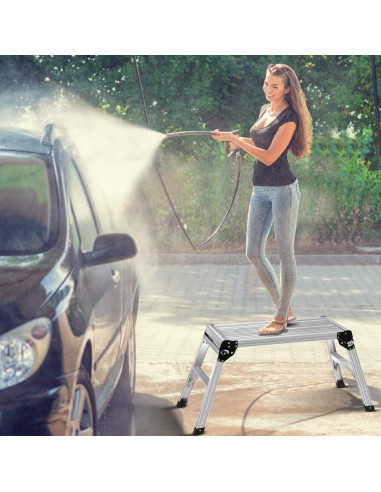 Escalera de Aluminio Giantex 3 Escalones Antideslizante