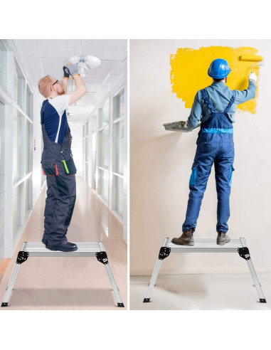 Escalera de Aluminio Giantex 3 Escalones Antideslizante