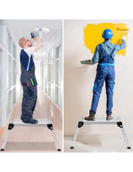 Escalera de Aluminio Giantex 3 Escalones Antideslizante