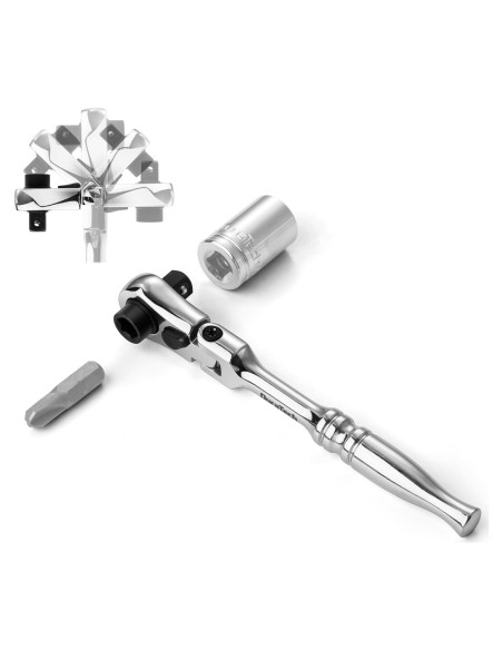 DURATECH Mango de Carraca 1/4" Flexible 72 Dientes Acero