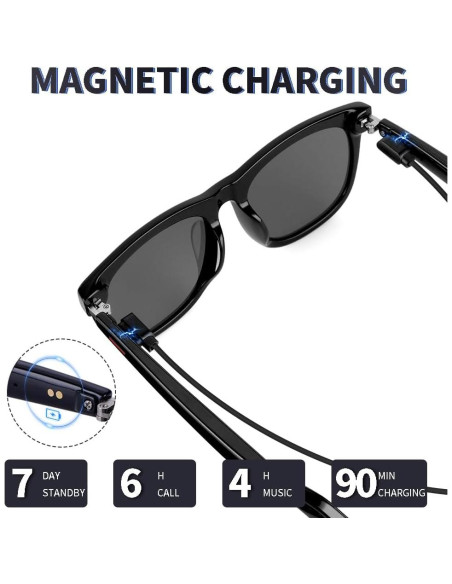 Gafas Inteligentes Bluetooth E10-C Unisex con Música y Control Táctil Gafas Inteligentes Bluetooth E10-C Unisex con Música y Control Táctil