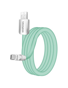 Cable Chubby USB-C 240W 3m Carga Rápida Azul Claro