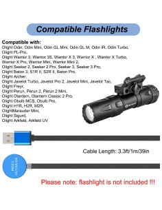 Cargador MCC 3 Olight para Linternas 1m USB de Reemplazo 2