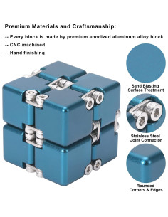 Cubo Infinito Antiestrés Lifidea Azul 3,99 cm Juguete de Mano 2