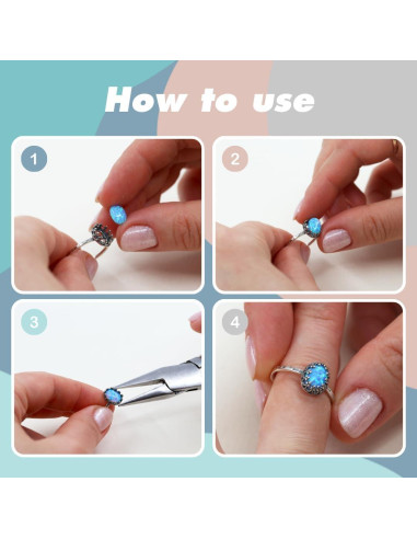 Anillo Ajustable de Plata Esterlina 925 para Joyería 13x18mm