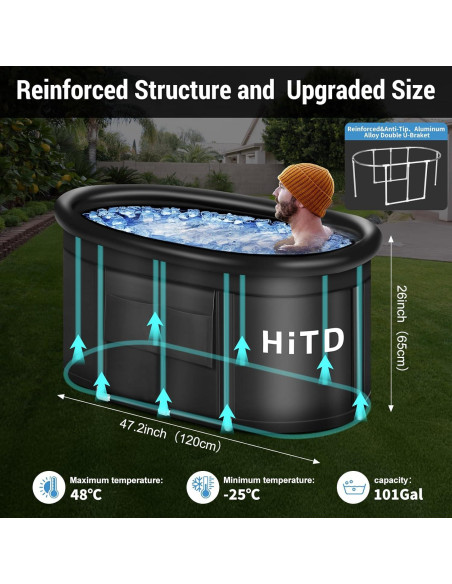 Tina de Inmersión Fría HITDLTSC XL con Anillo Inflable