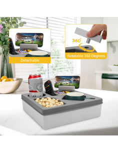 Bandeja Soporte Taza MEETI YKSNH Gris Impermeable 2