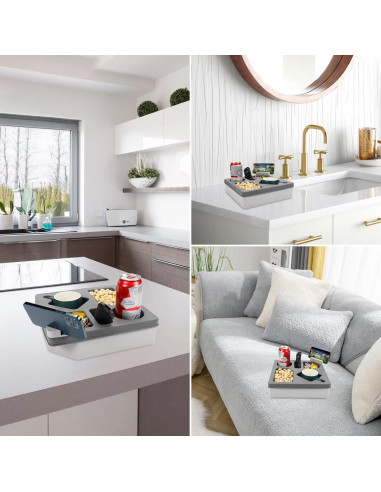 Bandeja Soporte Taza MEETI YKSNH Gris Impermeable