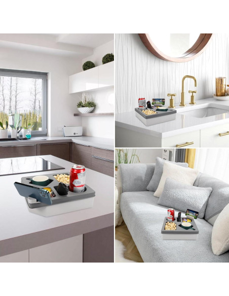 Bandeja Soporte Taza MEETI YKSNH Gris Impermeable