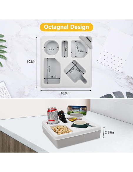 Bandeja Soporte Taza MEETI YKSNH Gris Impermeable